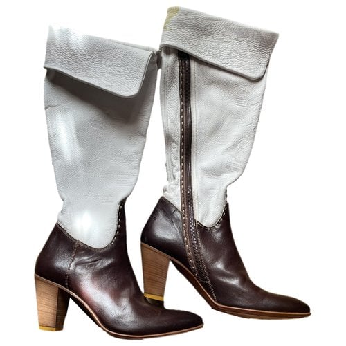 Pre-owned La Martina Leather Boots In White