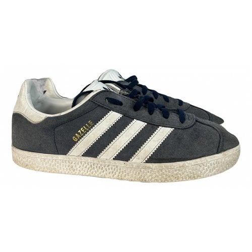 Pre-owned Adidas Originals Gazelle Cloth Trainers In Navy