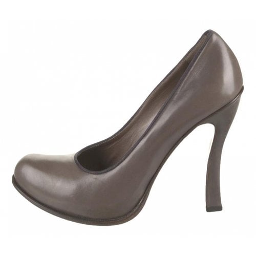 Pre-owned Marni Leather Heels In Brown