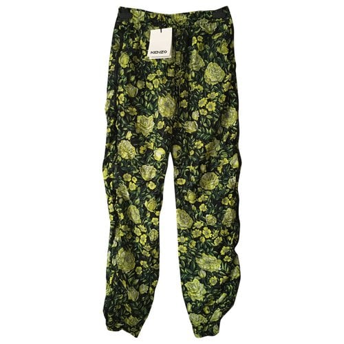 Pre-owned Kenzo Trousers In Green