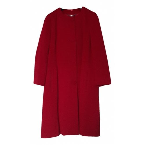Pre-owned Les Copains Wool Coat In Red