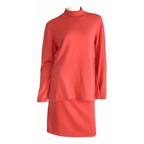 Pre-owned Escada Wool Mid-length Dress In Orange