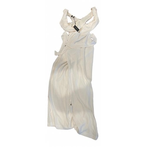 Pre-owned Bcbg Max Azria Jumpsuit In White