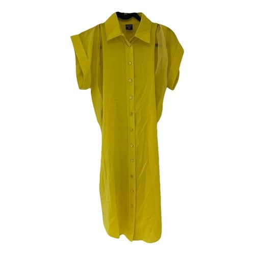 Pre-owned Jean Paul Gaultier Silk Mid-length Dress In Yellow
