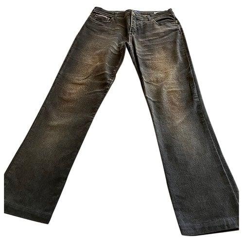 Pre-owned Byblos Velvet Straight Pants In Brown