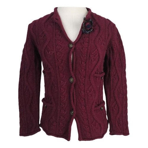 Pre-owned Chanel Cashmere Jacket In Burgundy