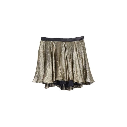 Pre-owned Saint Laurent Mini Skirt In Gold