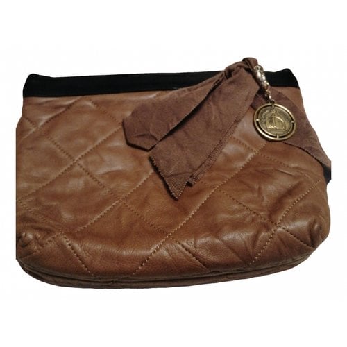 Pre-owned Lanvin Leather Clutch Bag In Brown
