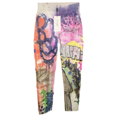 Pre-owned Faith Connexion Leather Slim Pants In Multicolour