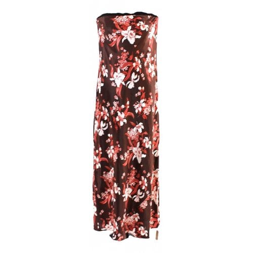 Pre-owned Reformation Silk Maxi Dress In Burgundy