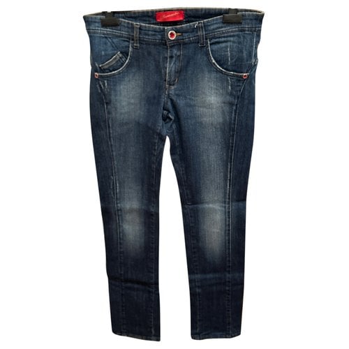 Pre-owned Americanino Straight Pants In Blue