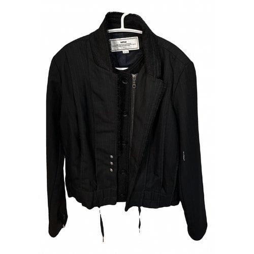 Pre-owned Initial Wool Jacket In Black