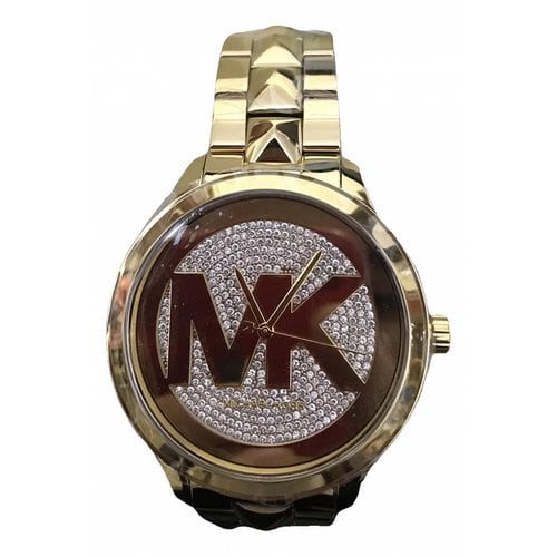Pre-owned Michael Kors Watch In Yellow