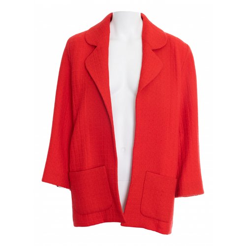 Pre-owned Karl Lagerfeld Wool Jacket In Red
