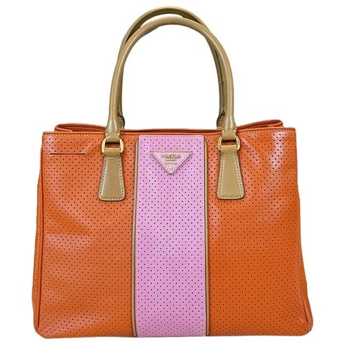 Pre-owned Prada Galleria Leather Handbag In Multicolour