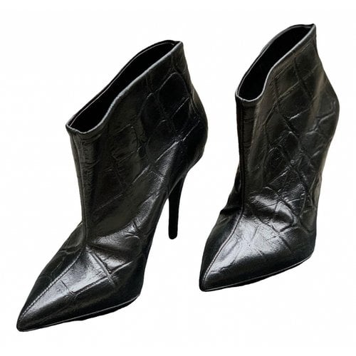 Pre-owned Aniye By Leather Boots In Black