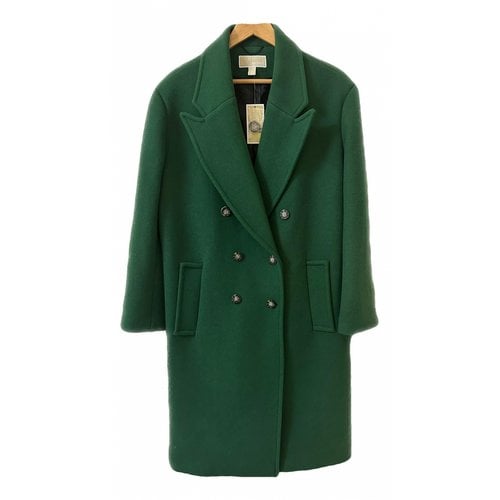 Pre-owned Michael Kors Wool Coat In Green