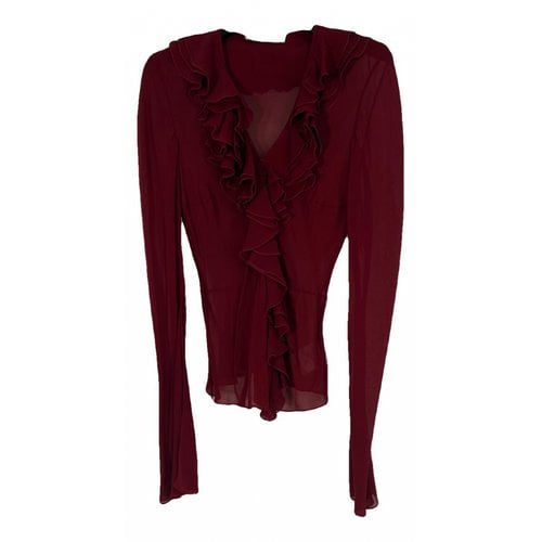 Pre-owned Dior Silk Blouse In Red