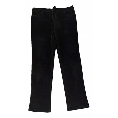 Pre-owned Prada Velvet Trousers In Black