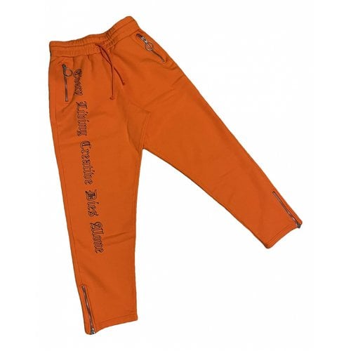 Pre-owned Off White X Vlone Trousers In Orange