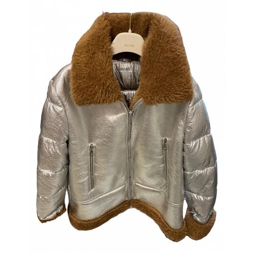 Pre-owned Liujo Faux Fur Jacket In Silver