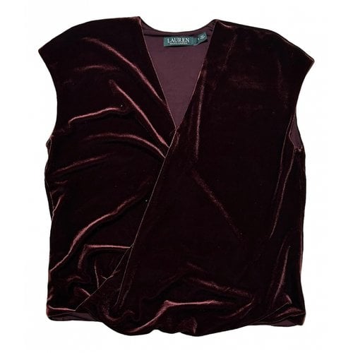 Pre-owned Ralph Lauren Vest In Burgundy