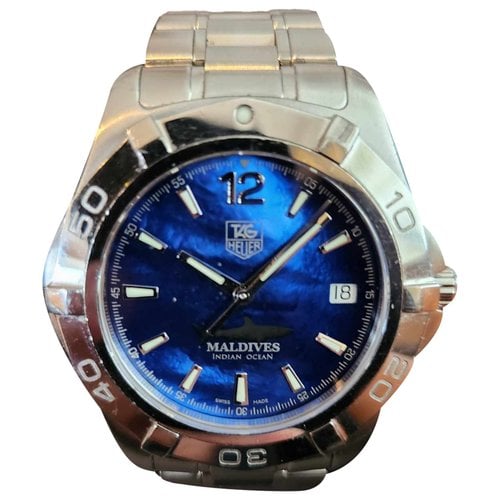 Pre-owned Tag Heuer Aquaracer Watch In Blue