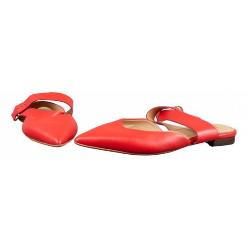 Pre-owned Maje Leather Flats In Red