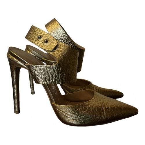 Pre-owned Kallisté Leather Heels In Gold