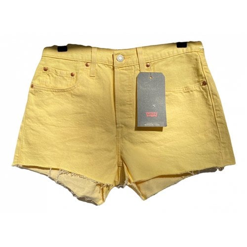 Pre-owned Levi's Mini Short In Yellow
