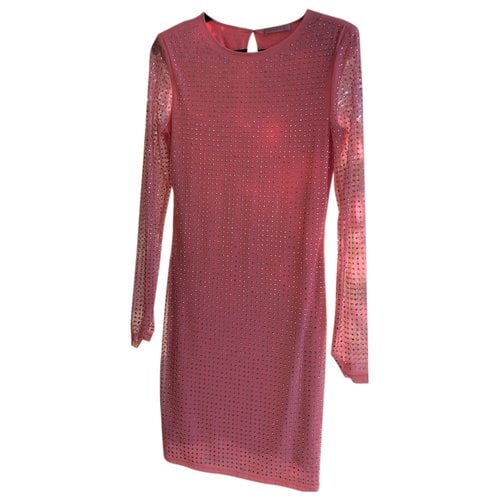 Pre-owned Guess Glitter Mini Dress In Pink