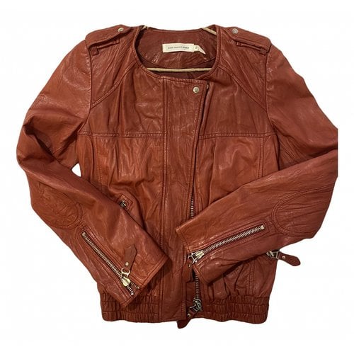 Pre-owned Isabel Marant Étoile Leather Jacket In Red