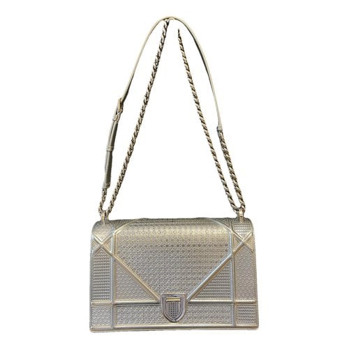 Pre-owned Dior Patent Leather Crossbody Bag In Silver