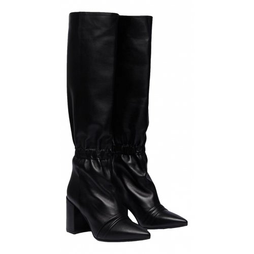 Pre-owned Zadig & Voltaire Leather Boots In Black