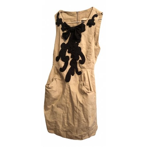 Pre-owned Hoss Intropia Mid-length Dress In Beige