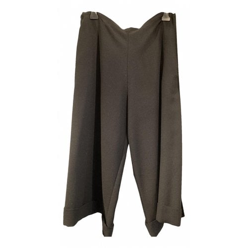 Pre-owned Daniela Gregis Wool Large Pants In Black