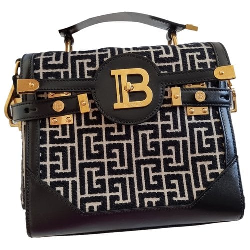 Pre-owned Balmain Bbuzz Cloth Handbag In Black