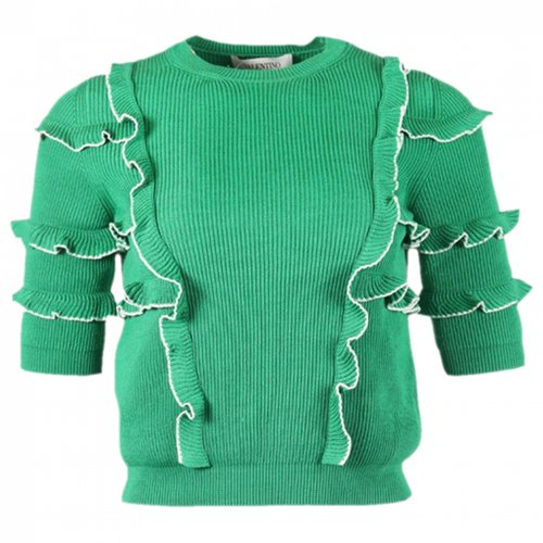 Pre-owned Valentino Jumper In Green