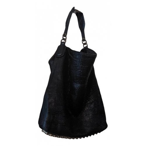 Pre-owned Alexander Wang Darcy Leather Tote In Black