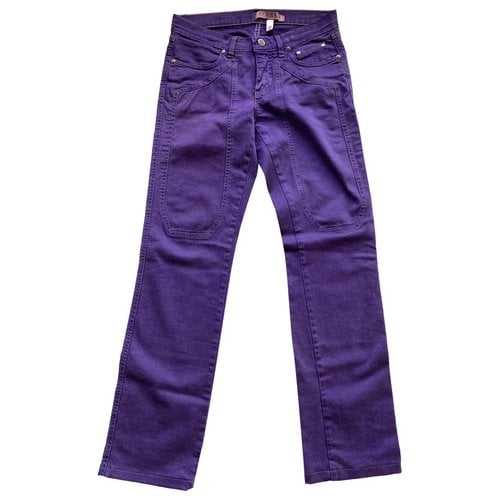 Pre-owned Jeckerson Straight Pants In Purple