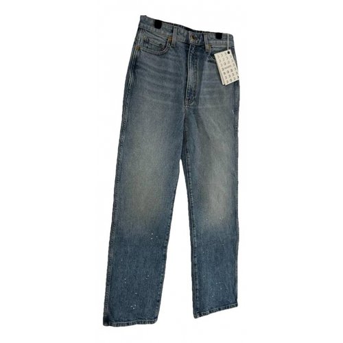 Pre-owned Khaite Straight Jeans In Blue