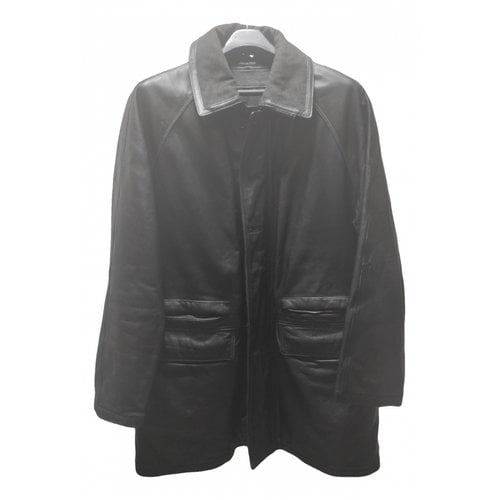 Pre-owned Pal Zileri Leather Vest In Black