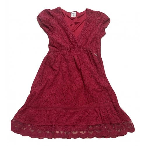 Pre-owned Diesel Lace Mid-length Dress In Red
