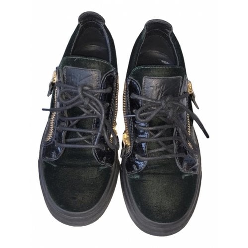 Pre-owned Giuseppe Zanotti Nicki Leather Trainers In Green