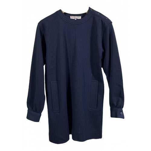 Pre-owned Saint Laurent Wool Mid-length Dress In Blue