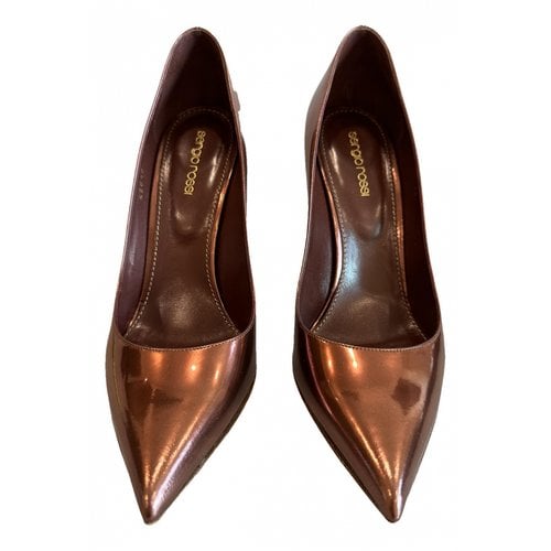 Pre-owned Sergio Rossi Patent Leather Heels In Metallic