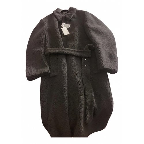Pre-owned 424 Wool Coat In Black