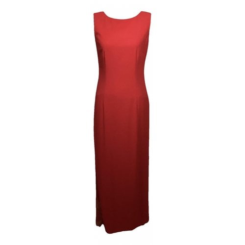 Pre-owned Valentino Lace Maxi Dress In Red