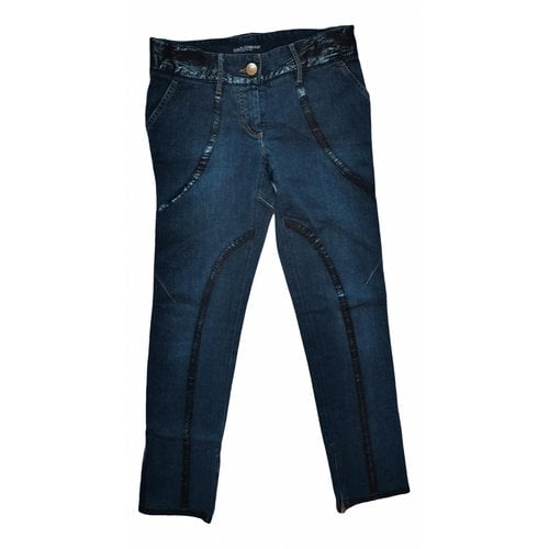 Pre-owned Dolce & Gabbana Slim Pants In Blue