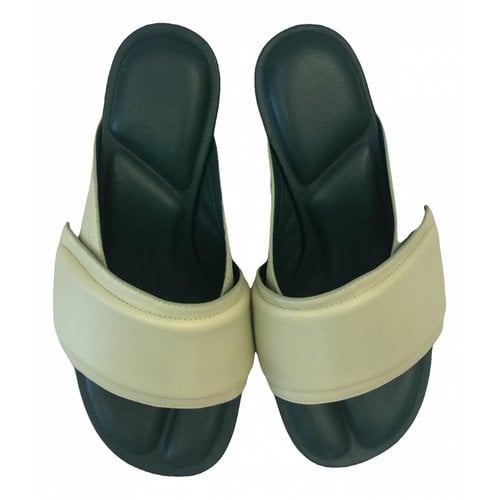 Pre-owned Jacquemus Leather Mules In Green
